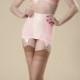 Pin-Up Girdle Garter Skirt Cotton Candy Pink Lacy Vintage Style Open Bottom