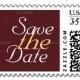 Marsala Party Lanterns Save The Date Stamp