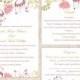 DIY Wedding Invitation Template Set Editable Word File Instant Download Printable Invitation Floral Wedding Invitation Colorful Invitation