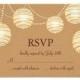 Marsala Party Lanterns RSVP 3.5x5 Paper Invitation Card
