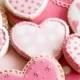 12 Elegant Hearts Decorated Sugar Cookies