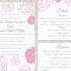 DIY Wedding Invitation Template Set Editable Word File Instant Download Printable Flower Invitation Rose Wedding Invitation Pink Invitations