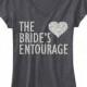 BRIDE'S ENTOURAGE GLITTER Shirt Gray V-neck, Bridal Vneck, Wedding Shirt, Bride Shirt, Bridesmaid Vneck, Wedding