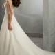A-line Cap Sleeves Long Lace Wedding Dress
