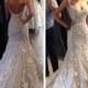 2015 New Spaghetti Straps Sleeveless Backless Mermaid Bridal Wedding Dress Gown