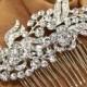 Trendy Handmade Flower Design Bridal Hair Clip Crystal Barette