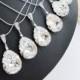 SET Of 3 Wedding Jewelry Bridesmaid Jewelry Bridesmaid Necklace Clear White Swarovski Crystal Tear Drop Bridal Necklace