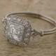 1.01ct Asscher Cut Diamond Ring