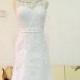 Real Photos Scoop Neckline with Beadings and Pearls Wedding Dress with Beaded Sash and Lace Appliques Sexy V-back Bridal Gown