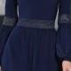 Jewel Neck Lace Splicing Long Sleeve Dress