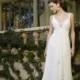 Sexy Ruched V-neck with Beadings Graceful Sheath/Column Summer Chiffon Beach Wedding Dresses with Center Front Draping Custom Made Size Online with $104.72/Piece on Gama's Store 