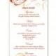 Wedding Menu Template DIY Menu Card Template Editable Text Word File Instant Download Red Menu Floral Menu Template Printable Menu 4x7inch