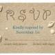 Beach Sandy Toes Salty Kisses RSVP 3.5x5 Paper Invitation Card