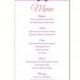 Wedding Menu Template DIY Menu Card Template Editable Text Word File Instant Download Purple Bow Menu Eggplant Menu Printable Menu 4x7inch