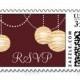 Marsala Party Lanterns RSVP Stamp