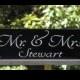 Mr. & Mrs. Last Name © / Personalized Ring Bearer Flower Girl Sign / Painted Solid Wood / Wedding and Home Decor / Handmade Photo Prop