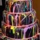 You Have To See Splatter Paint Neon Cake On Craftsy!