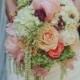 Coral And Green Bridal Bouquet