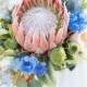 Wedding Bouquet Ideas: Protea & Thistle