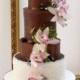 Romantic Chocolate Wedding Cake.