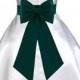 Satin Poly Tie bow sash Jade for holiday christmas wedding flower girl dress size S M L 2 4 6 8 10 12 14
