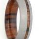 Mens Ironwood wood Ring with a Sandblasted finish, Ring Armor Included