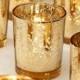 12 gold Mercury votives, gold votives, gold Mercury candle holder, gold wedding Centerpieces, gold candle holders