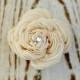Simple Sola Wood Flower Bridal Hair Accessory - Bobby Pin - Wedding Hair Accessories - Ivory, Cream