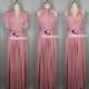 Maxi Full Length Bridesmaid Infinity Convertible Wrap Dress Light Rose Pink Multiway Long Dresses Party Evening Any Occasion Dresses