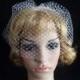 white or ivory  birdcage face blusher veil made with fine russian net. with comb ready to wear as soon as arrive