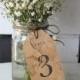 Table Numbers Tags . Rustic Distressed Aged Paper Numbers . Woodland Table Numbers . Kraft Paper Rustic Table Numbers . Table Centerpiece