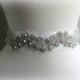 Bridal Crystal Sash Belt - Wedding Sash -Glass Rhinestones - Vintage Glamour Wedding