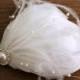 Bridal Feather Fascinator - White Rhinestone Pearl - Vintage Glamour - Pearl Spray