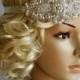 Pearl Rhinestone flapper Gatsby Headband, Wedding bridal Headband,Crystal Headband  Headpiece, Halo Bridal Headpiece, 1920s Flapper headband