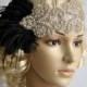 Rhinestone flapper Gatsby Headband, Wedding Headband, Crystal Headband, Wedding Headpiece, Halo Bridal Headpiece, 1920s Flapper headband