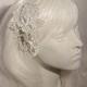 Lace Bridal Hairpiece Victorian Winter Weddings White Lace Hair Comb