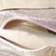 Wedding shoes-  wedge bling rhinestones crystals low heel bridal accessory