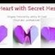DIY Origami Heart Box / Envelope, Secret Message - Valentine's Day Crafts- Pop-Up Heart - Kids,Easy
