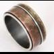 Rustic mixed metal men ring - wide band ring,silver copper ring,men engagement ring,men wedding band ring