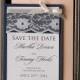 Save The Date Cards (20),Navy Lace Save the Date, Navy Save the Date, Peach Save the Date, Wedding Save the Date, Model no: 19/rus/std