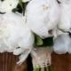 Classic White Peony Wedding Bouquet