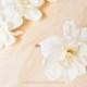 BRENDA LEE A set of 2 Cream Delphinium Flower bobby pin floral hair accessory/wedding bridal bridesmaid bride flower girl hair clip