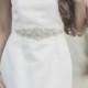 Ivory lace sash, wedding crystal sash, swarovski beaded couture bridal belt, dress accessory