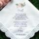 Wedding Hankerchief-Mother of the Groom Gift-PRINTED-CUSTOMIZED-Wedding Handkerchief-Mother in Law Hankerchief-Lace-Wedding Gift-Favors
