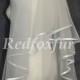 1 tier Bridal Veil Satin edge Wedding dress veil White / Ivory Veil No comb