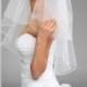 2 Tier Simple Bridal Wedding Veil with cording edge in white or ivory