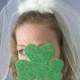 IRISH Bachelorette Veil with Shamrocks - READY to ship