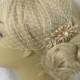 Golden Comb and Birdcage Veil Floral Hair Comb Wedding Hair Comb, Bridal Hair Comb Gold Comb Gold Plated a headpieces rhinestone brida