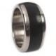 African Blackwood Ring,Wooden Wedding Band, Ring Armor Included