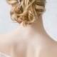 Wedding Hair Piece ,Swarovski Opal Hair Comb ,Large Bridal Headpiece, Pearl Accented Haircomb, Crystal Sprays Hair Accessories
